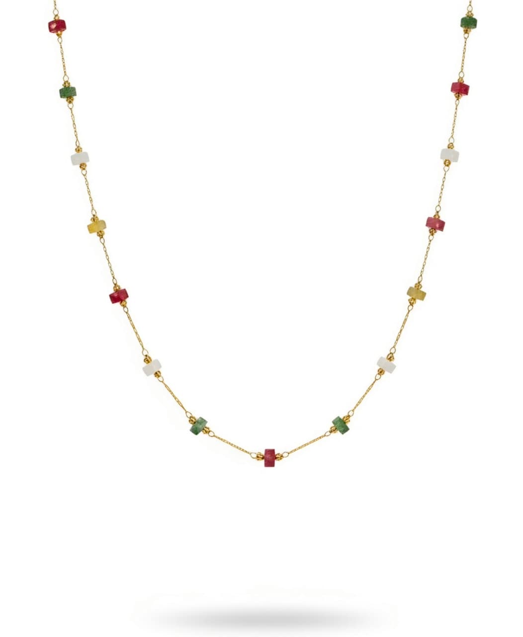 Multicolor Gemstone Station Chain